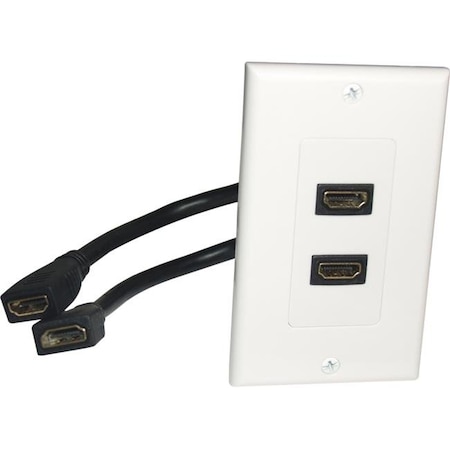 Comprehensive WP-HM2PT HDMI Wallplate 2 Port Pigtail WP-HM2PT